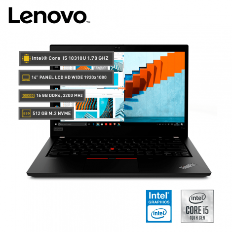  Lenovo ThinkPad L14 14.0" LCD HD, Core i5-10310U vPro, 16GB DDR4, 512 GB M.2