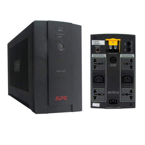 UPS APC BX1400U-MS, 1400VA, 700W, interactivo, 220V, AVR, 2 tomas C13, 4 tomas universales