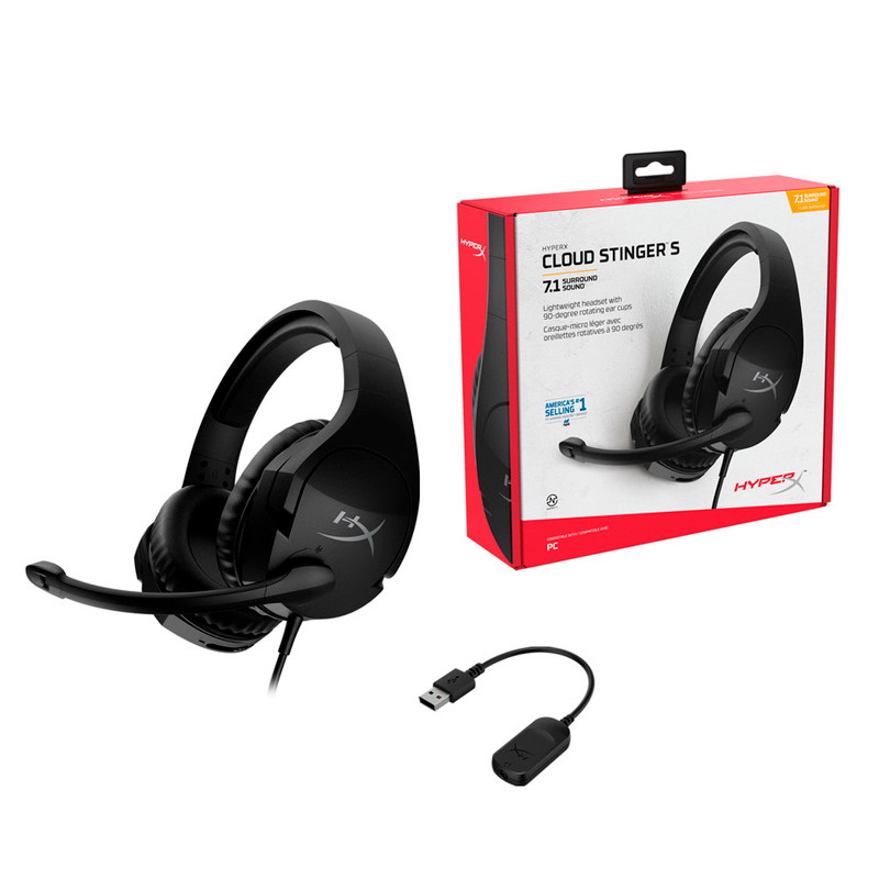 Auriculares HyperX Cloud Stinger S Headset + 7.1, Micrófono, 3.5mm -  Auriculares - Periféricos