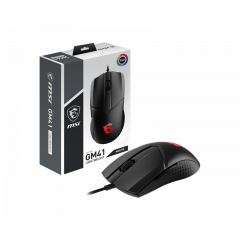 Mouse óptico Gamer MSI CLUTCH GM41 LIGHTWEIGHT, hasta 16000dpi, USB 2.0, 6-botones, Negro.
