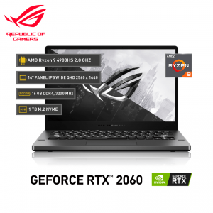 ASUS ROG Zephyrus G14 , AMD Ryzen 9 4900HS 3.0GHz, GeForce RTX™ 2060,16GB DDR4, 14" IPS QHD