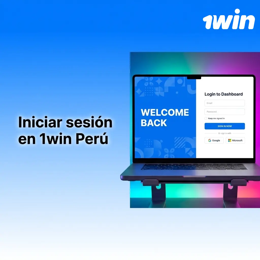Pasos para iniciar sesión en 1win Perú con credenciales o cuenta social de Google o Telegram